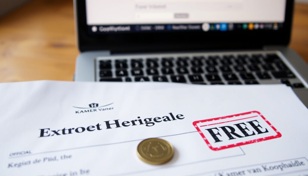 Kamer van Koophandel uittreksel: gratis of betalen